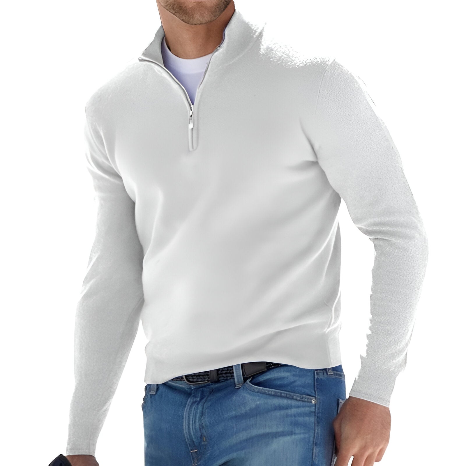 Stijlvolle Ademende Pullover Sweater Met V-hals Voor Mannen