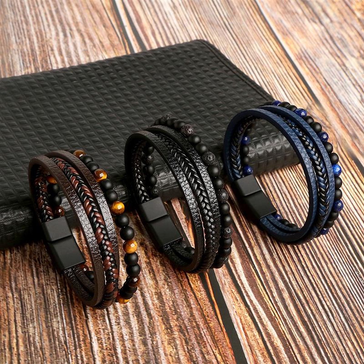 Stell - Leren Armband 1+2 GRATIS