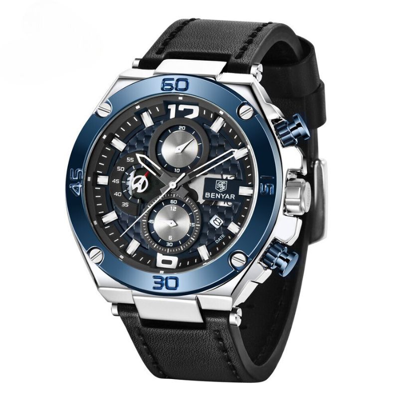 Quartz Multifunctionele Sport Chronograaf Horloge