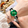 Luxe Groene Diamanten Quartz Horloge