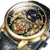 Moon Phase Skeleton Automatisch Horloge