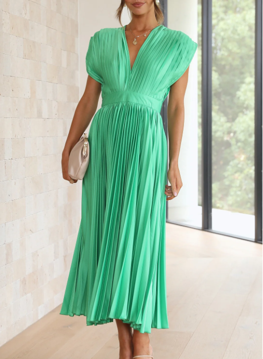 Sharonna™ - Hemelse Elegantie Maxi Dress met Mouwen