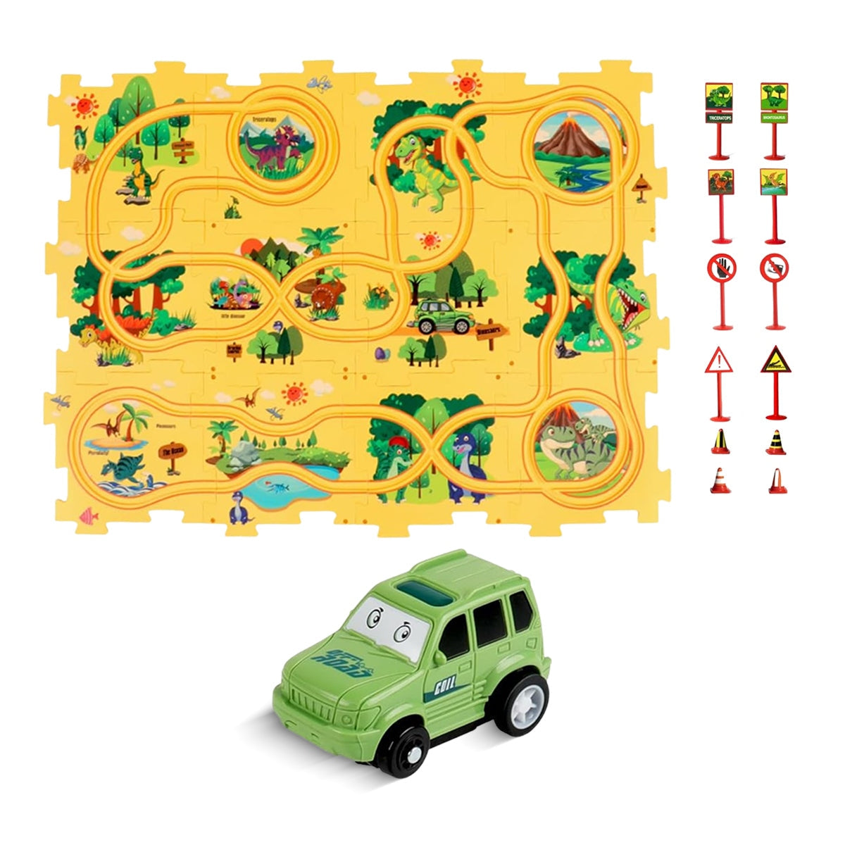 Eco Speed - Puzzel Van Een Elektrische Autobaan (25-Delige Set)