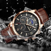 Luxueus Leren Quartz Horloge