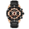 Luxe Quartz Chronograaf Military Sport Lederen Horloge