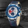 Mode Leren Band Chronograaf Horloges