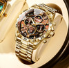 Luxe Chronograafhorloge met Leren Band