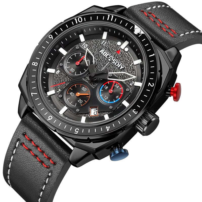 Luxe Waterdichte Chronograaf Sport Quartz Horloge