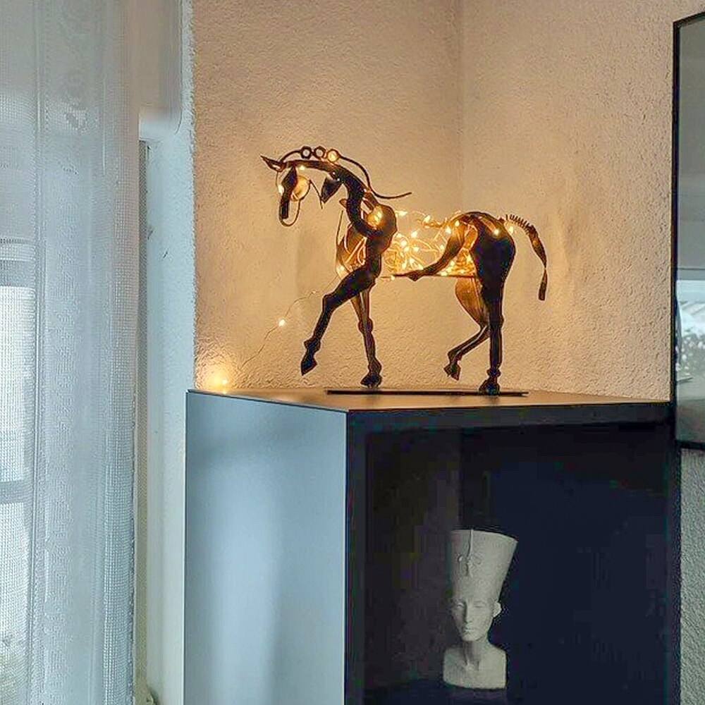 Metalen Hors Sculptuur - Handgemaakt