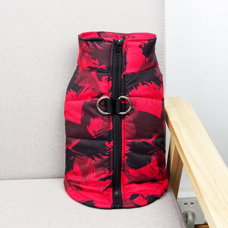 dog winter coat - Graffiti red / XL - Dog Savant