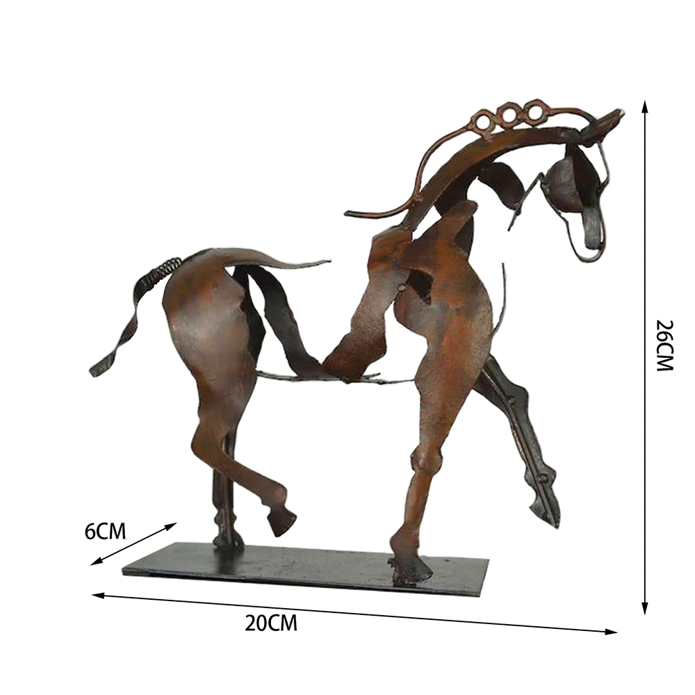 Metalen Hors Sculptuur - Handgemaakt