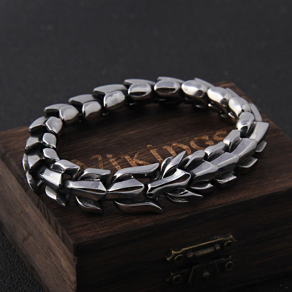 Viking Ouroboros Vintage Armband - 316L Roestvrijstaal