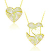 Double Angel Wing Ketting Zirkoon