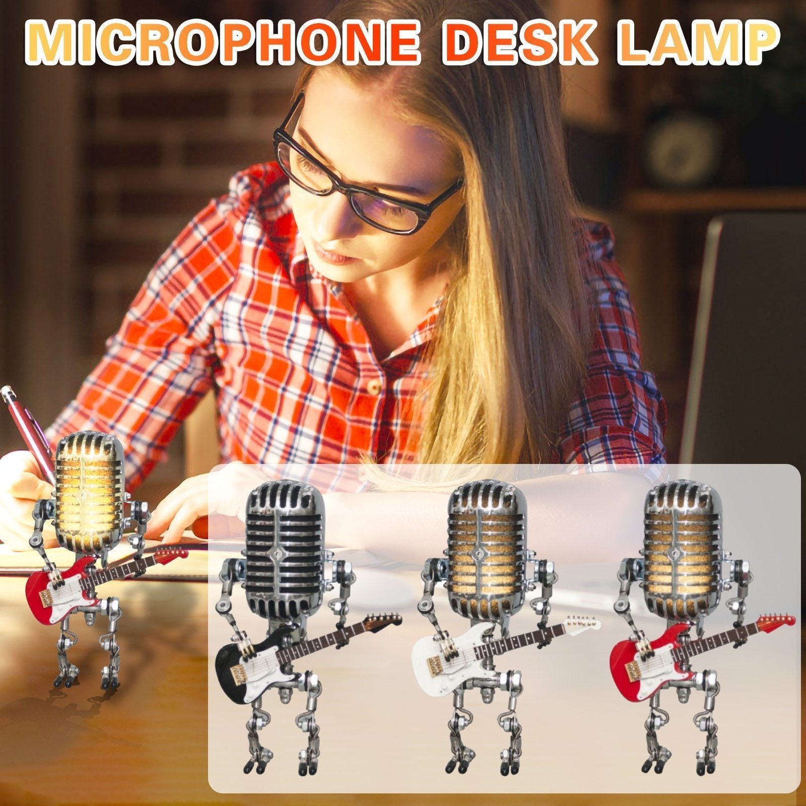 Viadore™ Retro microfoonlamp voor tafel