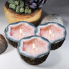 Geode Candle® | 3 Stuks Stijlvolle Waterdichte Edelsteenkaars