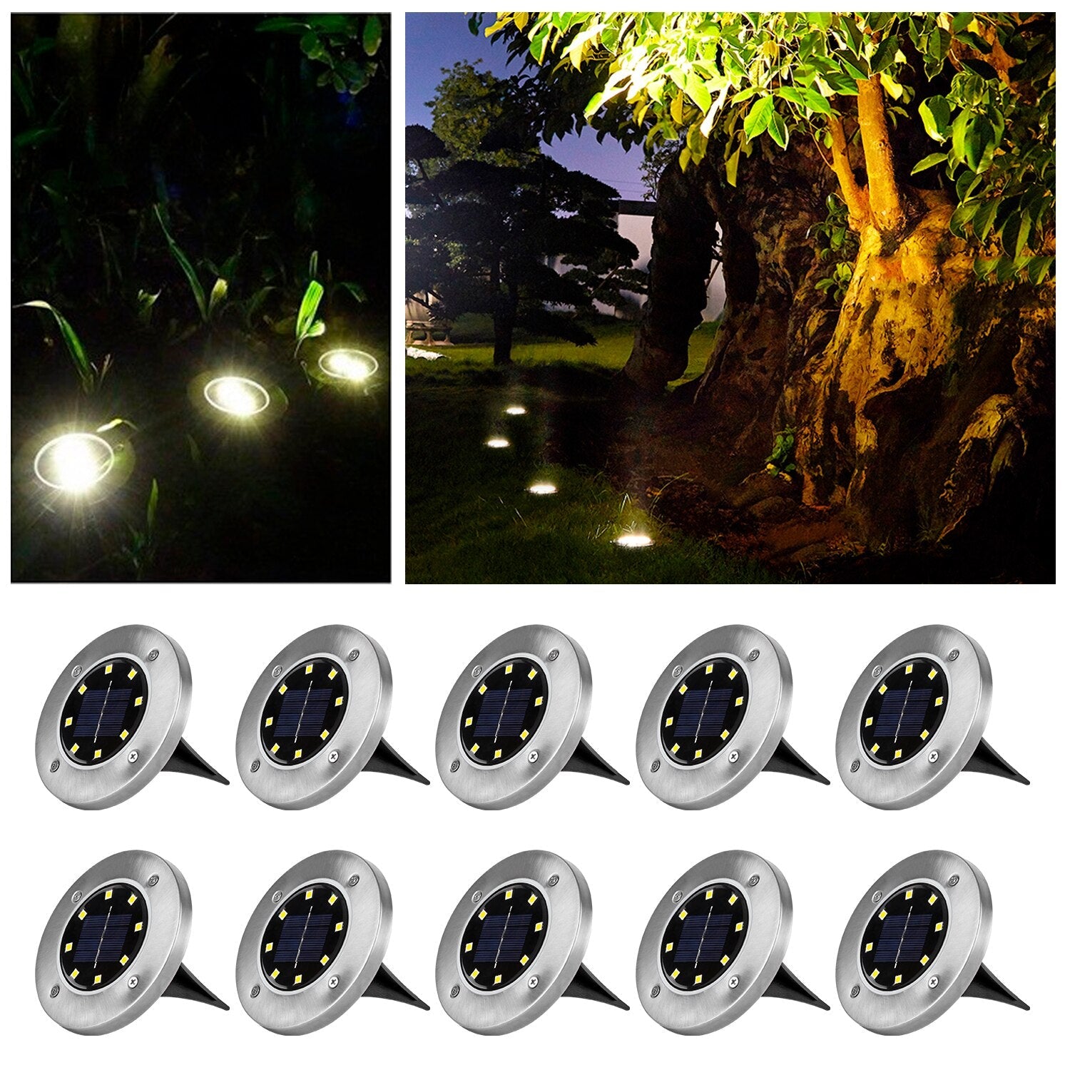 Light Shine™ - Draadloze LED Solar Tuinlampen Deluxe 8 LEDS