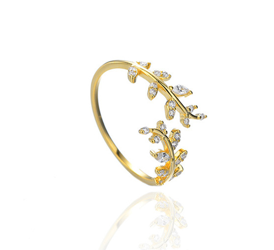Everley™ - S925 Olijftak Ring +1 Gouden Ring GRATIS!