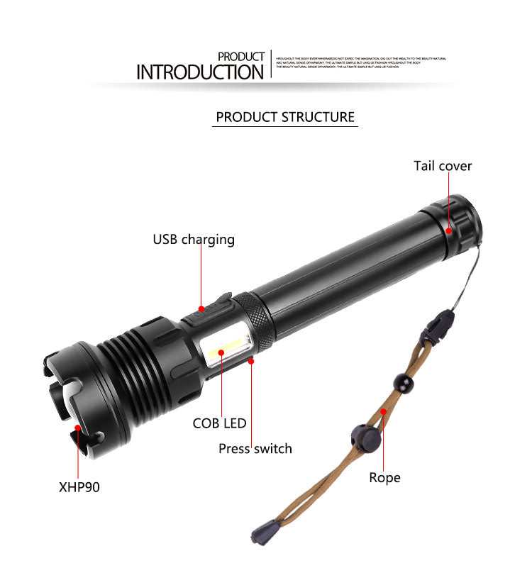 MOVA™ - Oplaadbare Tactische LED Laser Zaklamp