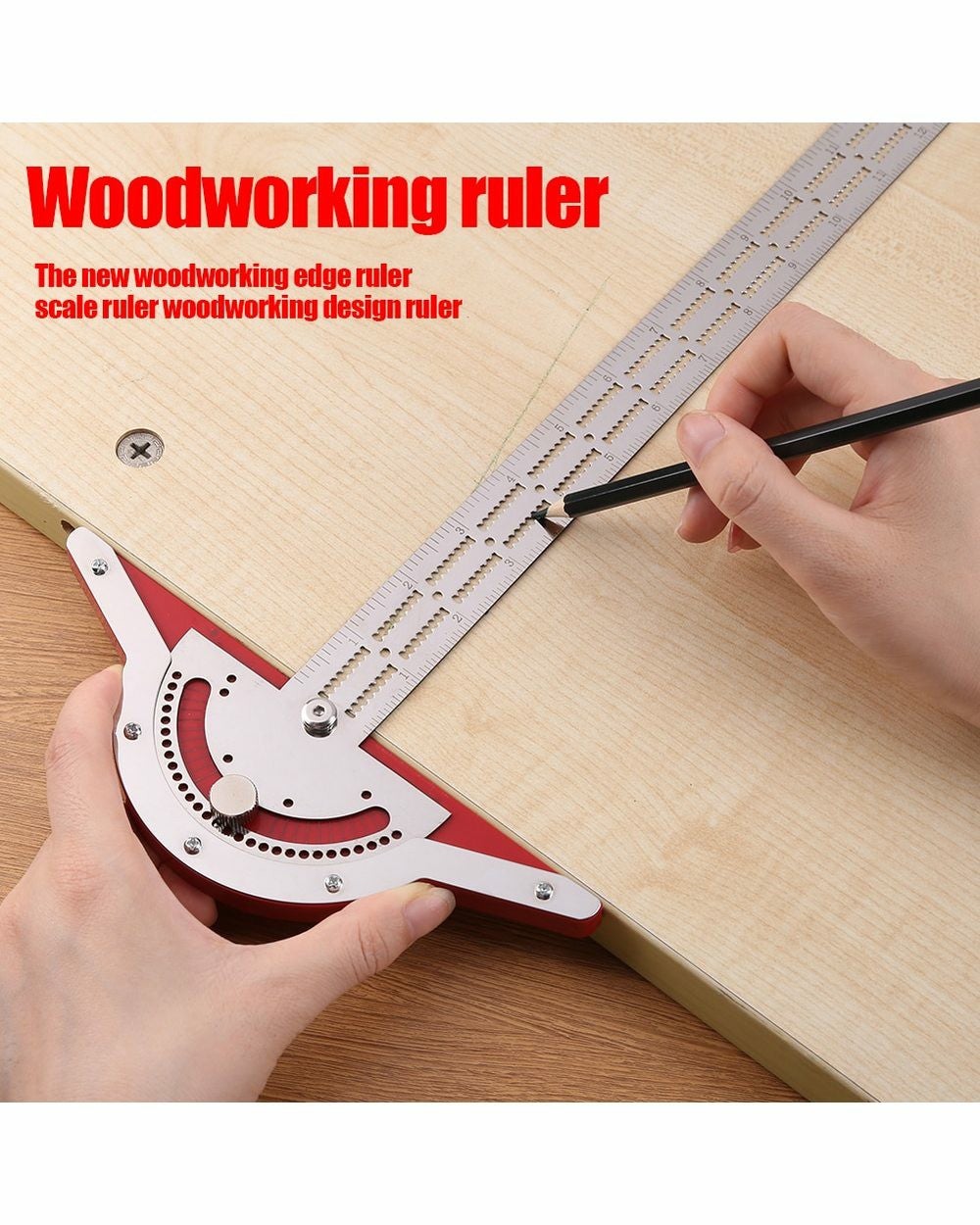 Viadore™ Houtbewerkingslineaal Edge Ruler