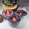 Geode Candle® | 3 Stuks Stijlvolle Waterdichte Edelsteenkaars